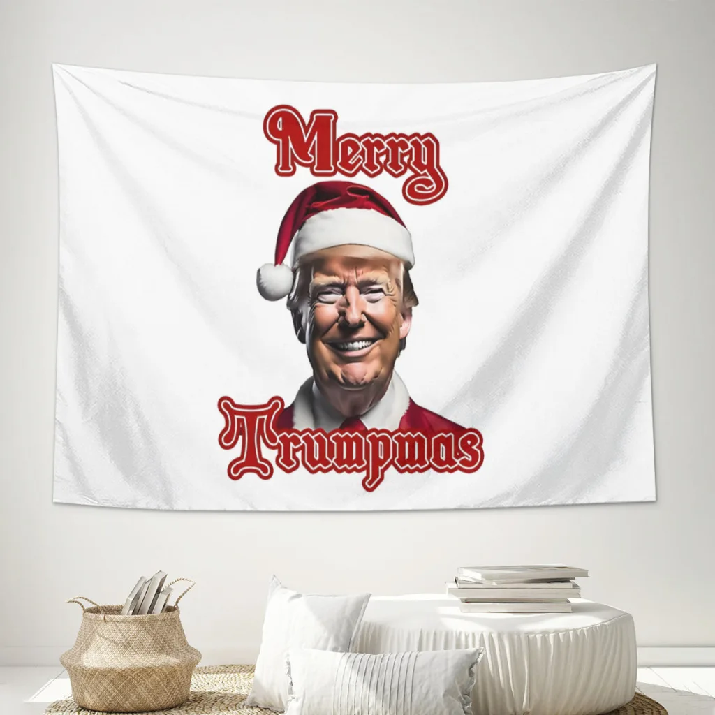 

Merry Trumpmas Tapestry Home Decoration Bedroom Colored Tapestry Living Aesthetic Macrame Wall Hanging