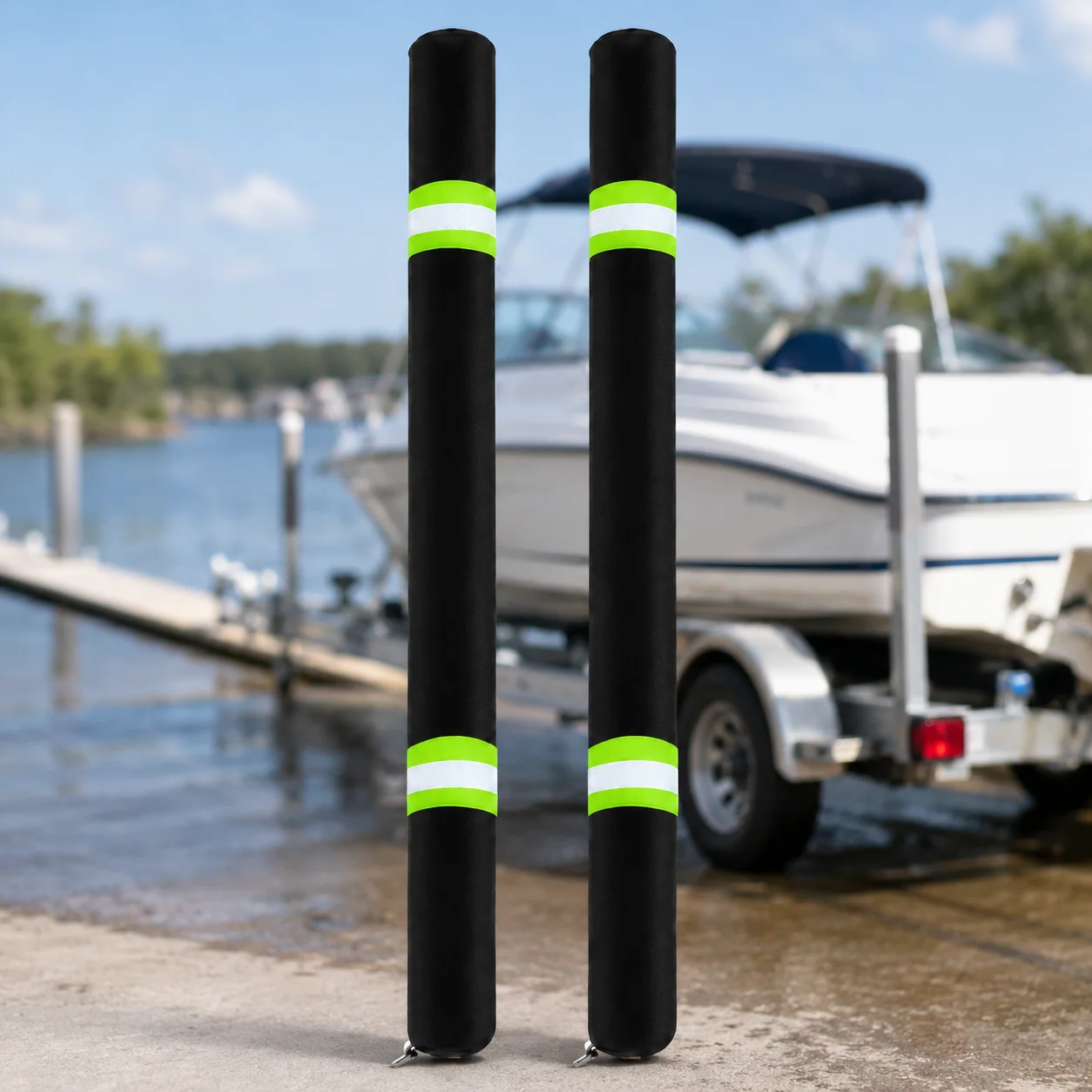 2Pcs Boat Trailer Guide Pole Cover 36 Inch Boat Trailer Guide Protective Pad for Ski Boat Fishing Boats Sailboat Trailer