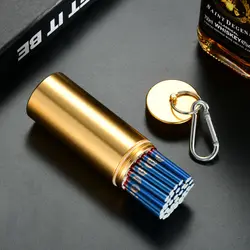 Portable Zinc Alloy Cigarette Case Waterproof Metal Cigarette Box with Keychain Outdoor travel cigarette storage box tank 20pcs