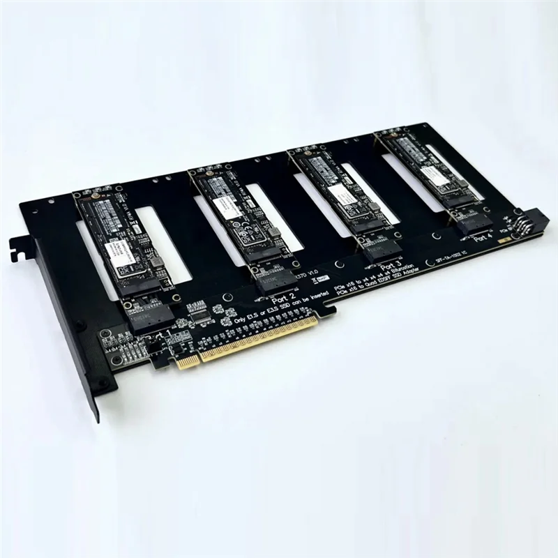 Expansion Card R37D Pcie 5.0 X16 4-Port E1. S/E3. S Hard Disk Split Adapter SFF-TA-1002 Gen5 X16 Support One Drag Fou