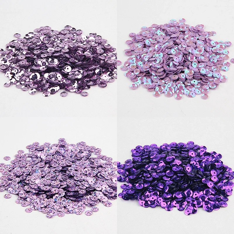 Round Cup Sequins PVC Loose Paillettes Colors Sequin 4mm 5mm 6mm Wide For Sewing Wedding Crafts, Women Garments Accessories 10g