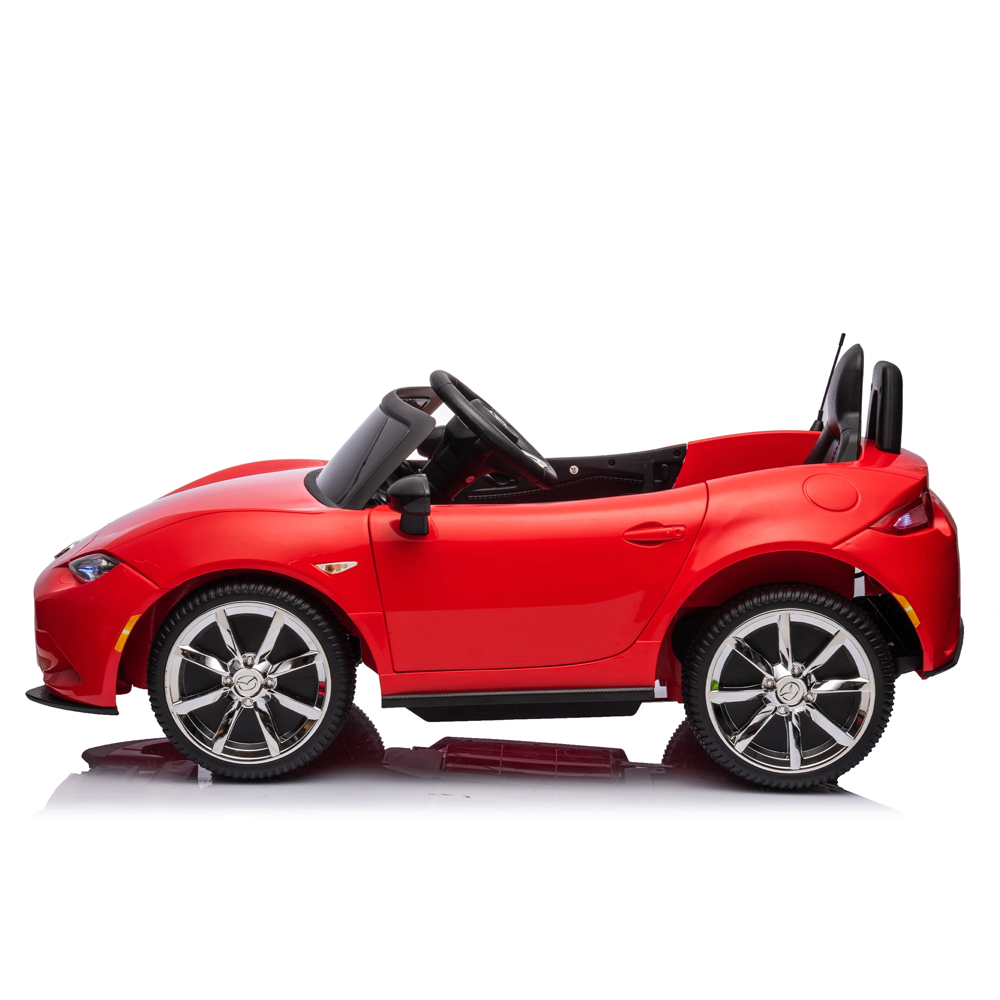 Lizenzierte Mazda MX-5 RF,12V Kinder fahren mit dem Auto 2,4g mit Eltern Fernbedienung, Elektroauto für Kinder, Drei-Gang-Elektroauto