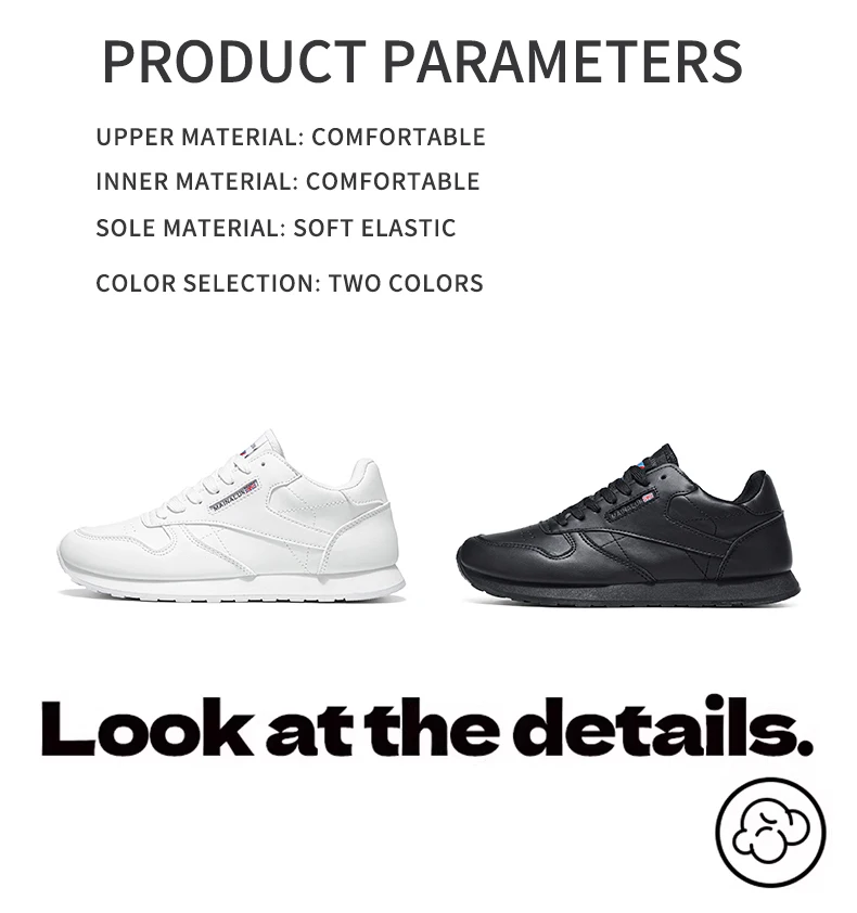 Herren Freizeitschuhe, Weiße Sneaker, Einfarbig Klassisch, Bequem und Stilvoll, Geeignet zum Gehen und für Outdoor-Training – Detail 2