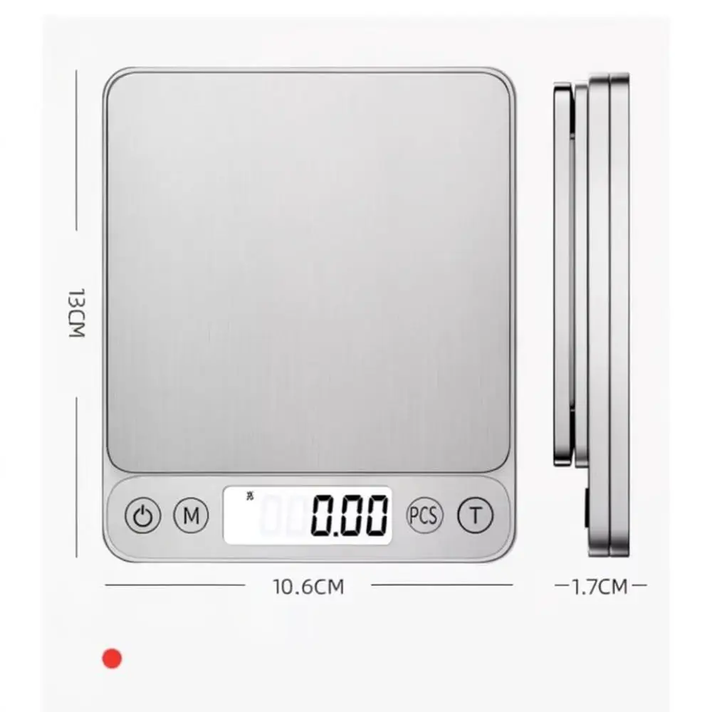 Precise Digital Kitchen Scale Food Weight Balance For Baking Coffee Cooking Electronic Gram Measurement Gadget Easy Storage