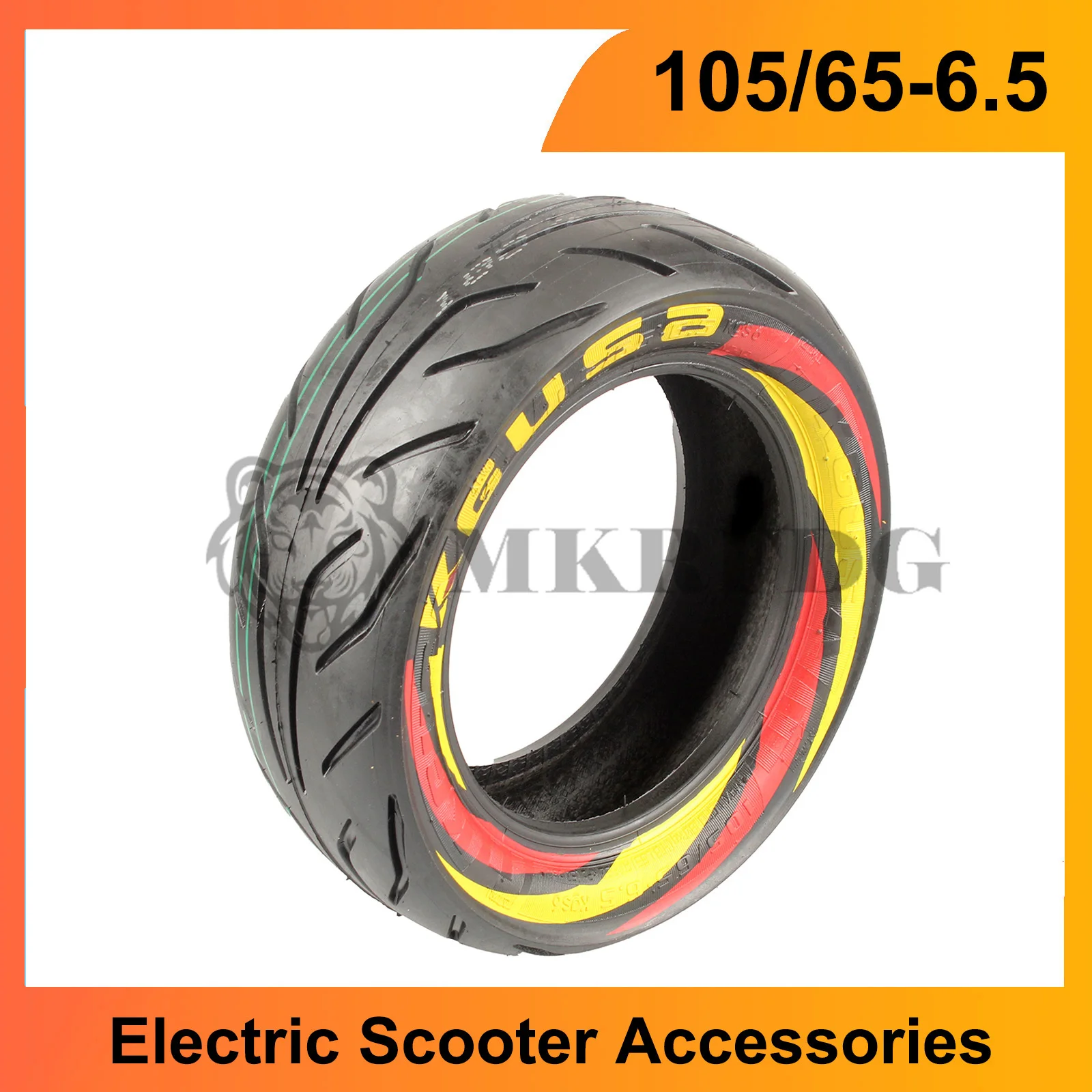 Electric Scooter Tire 105/65-6.5 City-Road Tubeless Tire for E-Scooter Tires Repairing Replacement Accessories