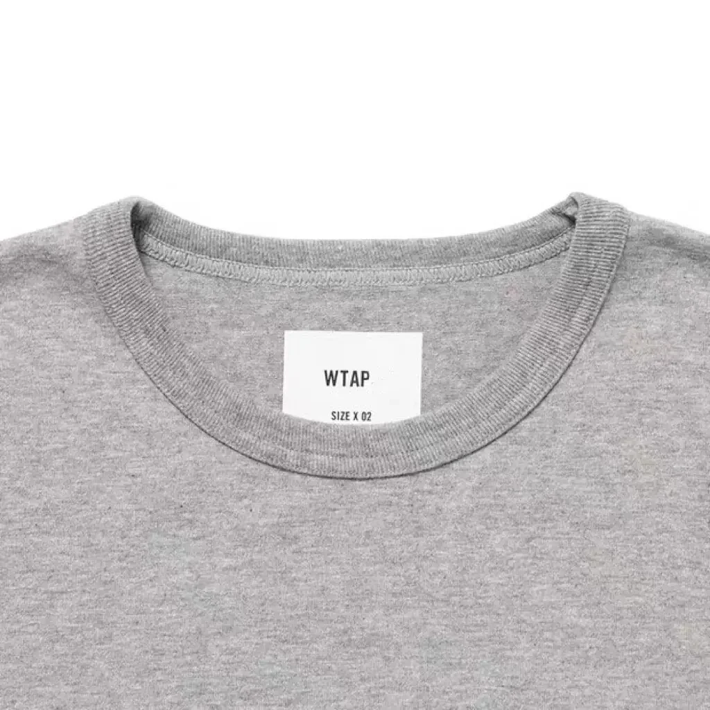 WTAPS Men’s Long Sleeve T-Shirt Japanese Style Letter Print Heavyweight Cotton Loose Fit Crew Neck Casual Top
