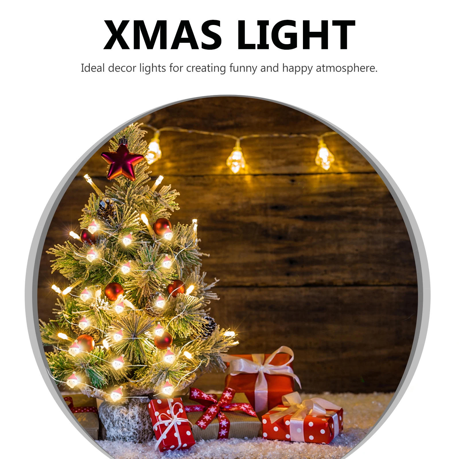 

Decorate Colorful Lights Christmas Decoration Garland with Plastic LED Xmas