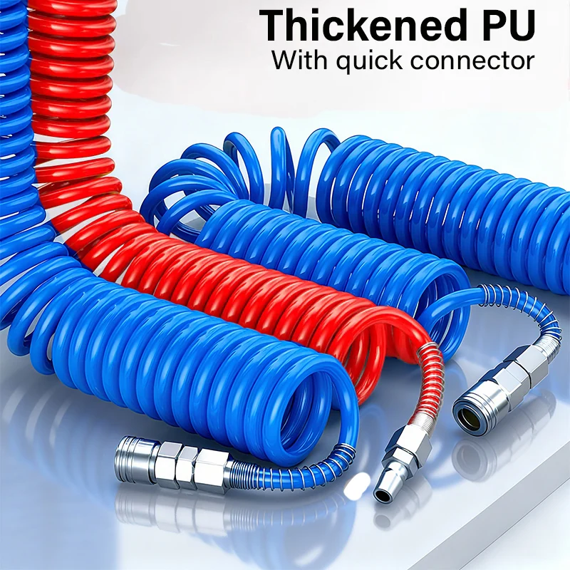 AGASHE High-Pressure Air Compressor Hose - 15Bar, 10M (32.8FT) Length, with Quick Connect Coupler & Adapter | 3-Layer PU Braided
