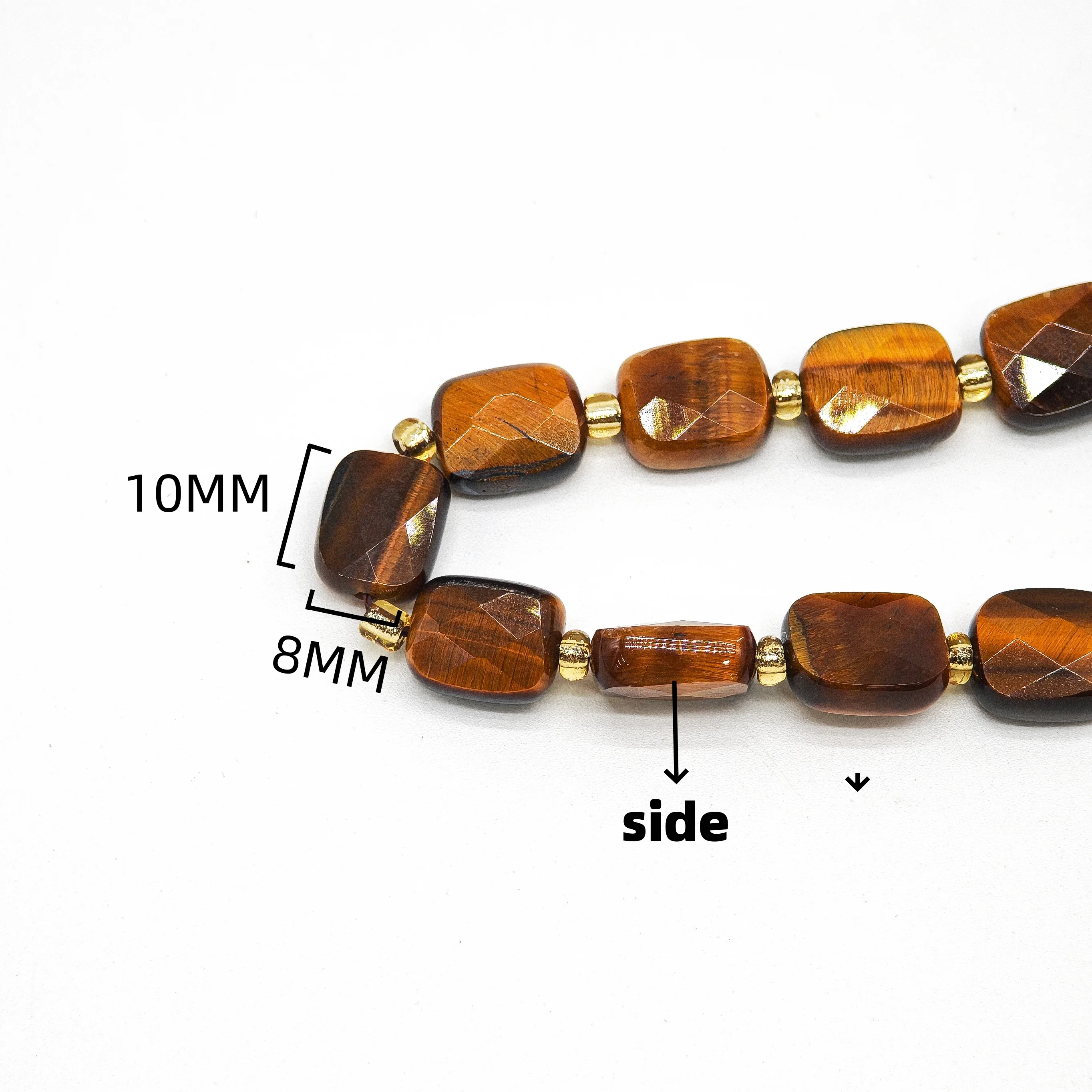 square facet lapis lazuli yellow tiger's eye stone blue chalcedony amethyst bracelet necklace jewelry  accessory free shipping