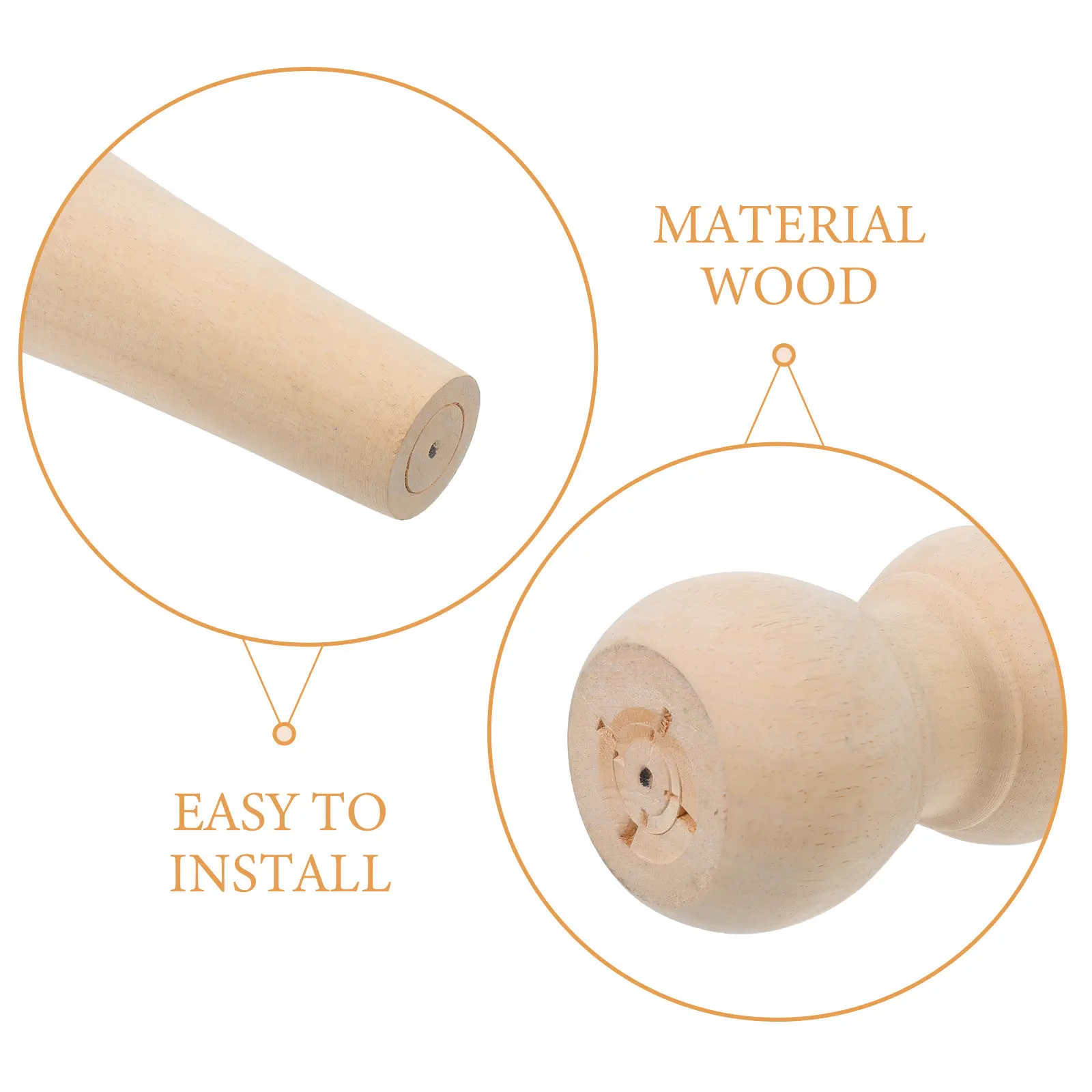 Unfinished Wood Finial European Style Carved Decorative Bed Post Replacement Staircase Handrail Topper DIY Furniture Craft