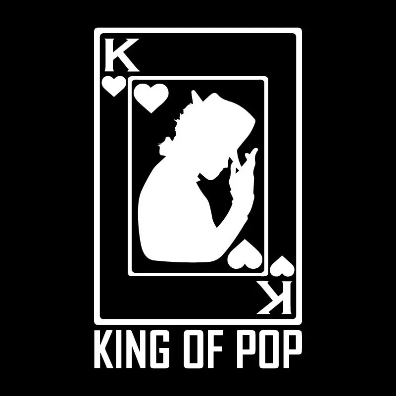 Michael Jackson Poker Sticker High Quality Car Window Decoration Personality PVC Waterproof Decal Black/White, 17cm*10cm