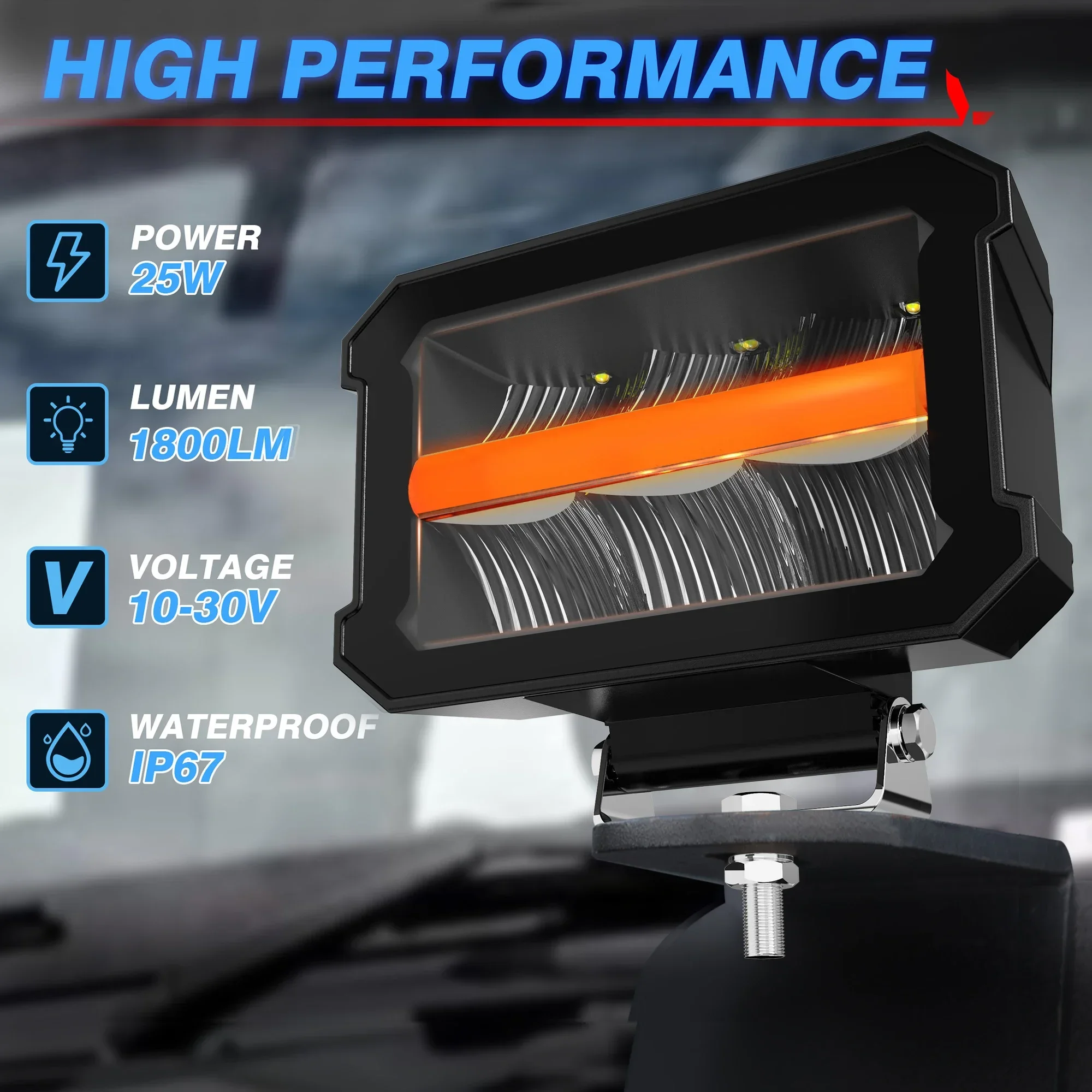 

MICTUNING 2Pcs 3Inch 50W Work Light Bezel-Less Aluminum LED Pods Light LED Driving Fog Light, IP67 Waterproof with Adjustable