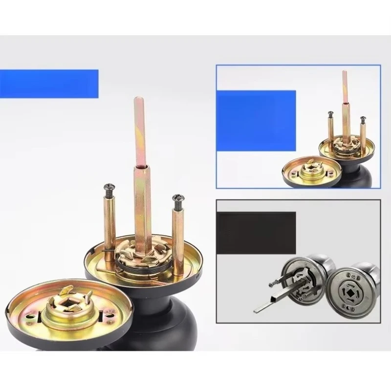 

3-точечный замок для спальни, ванной комнаты, дверной замок, регулируемая защелка, черный премиум-класса