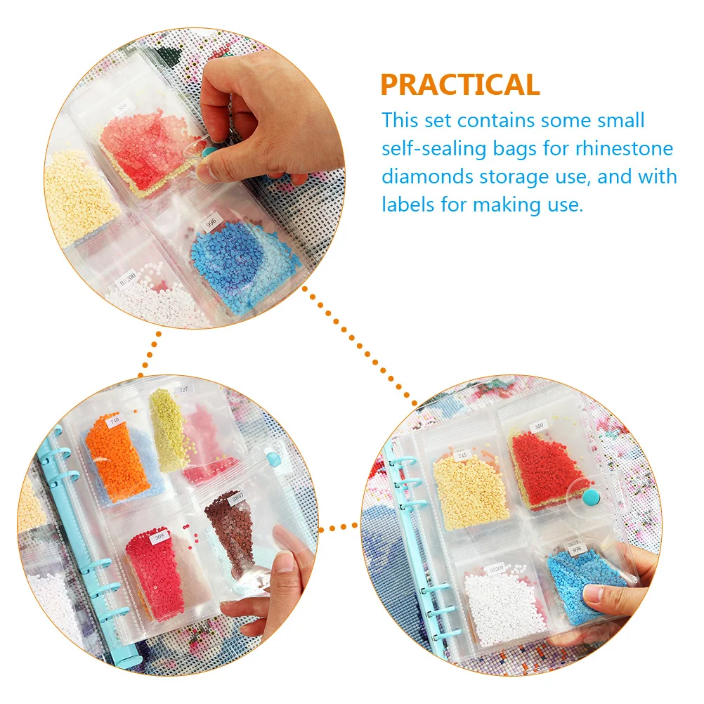 

1 set Storage Book Transparent Beads Album Bag PVC Necklace Organizer Rhinestone Container DIY Craft Supply Box
