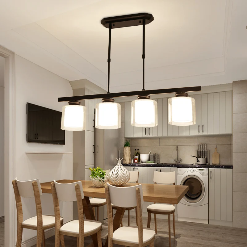 

YUNYI Nordic Modern Minimalist Decorative Wrought Iron Indoor Living Room Dining Room Led Glass Chandelier