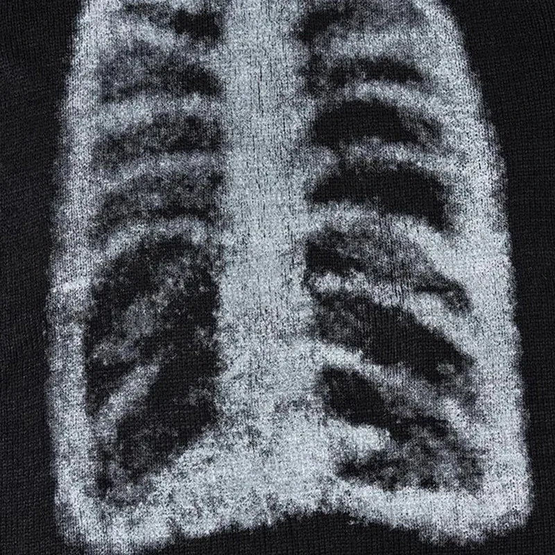 Свитера со скелетонизированным рисунком, мужские свитера большого размера в стиле Харадзюку Y2K, вязаные джемперы, уличная одежда, свитера в стиле хип-хоп, джемперы