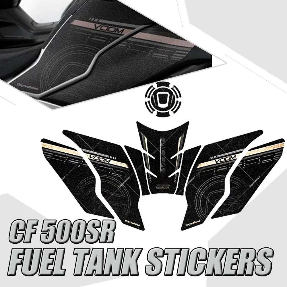 500SR Fuel Tank Pad Parts Knee Pads Anti Scratch Sticker Protection Kits For CF 500 SR VOOM Motorcycle Side Decals Protector