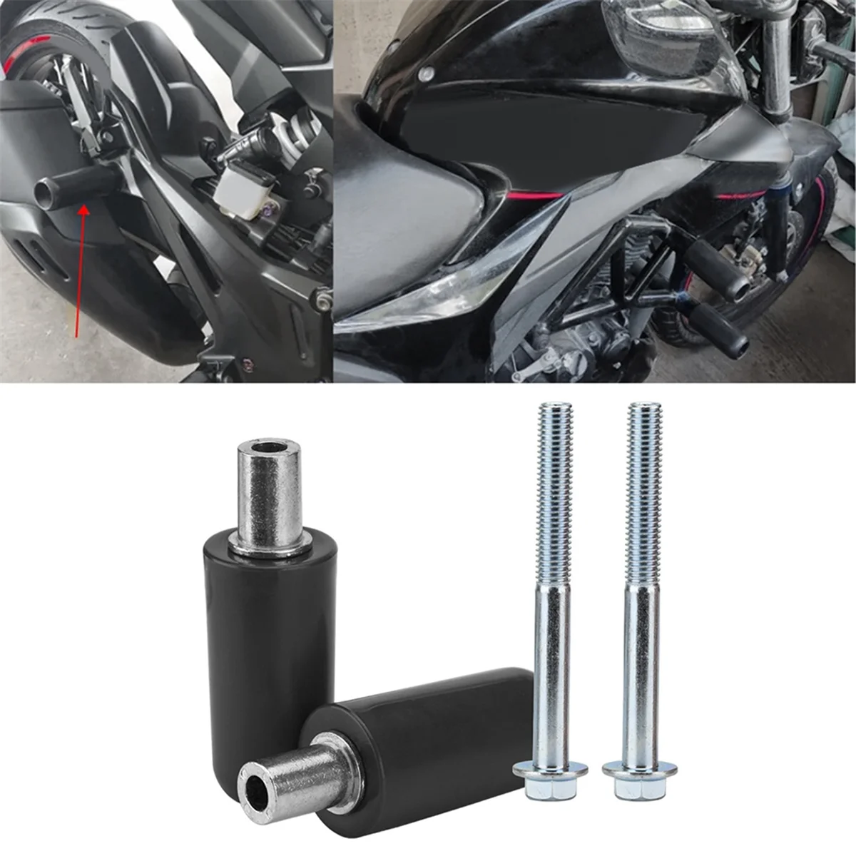 Universal Motorcycle Frame Sliders Anti Crash Protector Stick for Ducati Multistrada 950 Suzuki Gsr 600 Yamaha R3