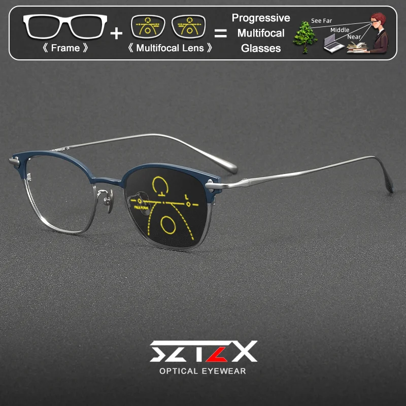 sztzx-retro-pure-titanium-eyebrow-small-frame-design-prescription-glasses-for-men-anti-blue-ray-photochromic-progressive-eyeware