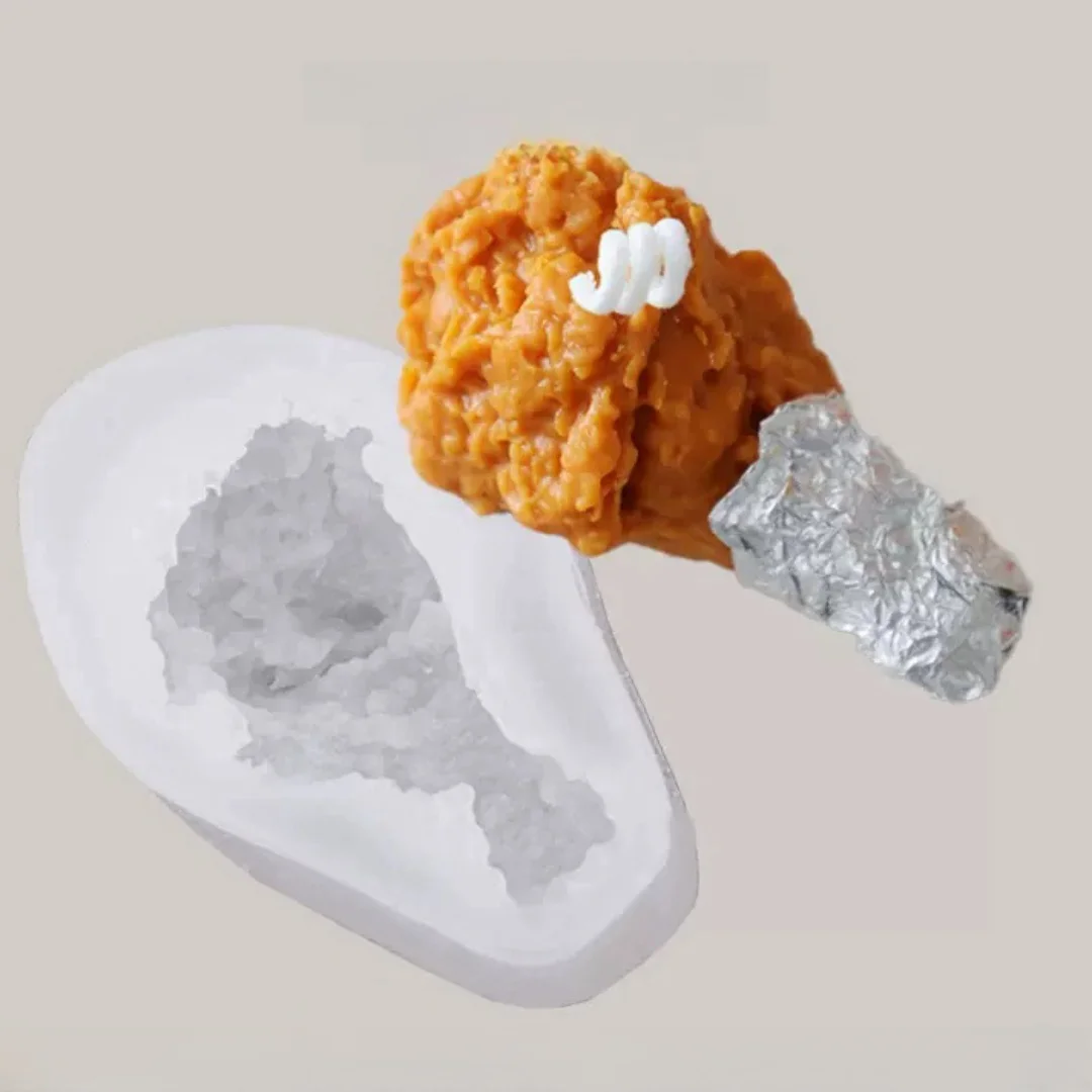 Burger Fried Chicken Wing Model DIY Handmade Aromatherapy Candle Silicone Mold Aromatherapy Gypsum Ornament Moulds