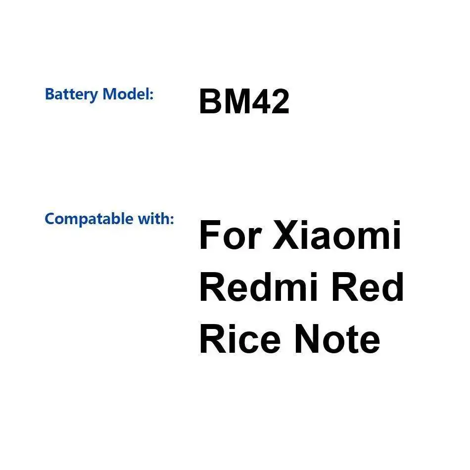 

BM42 для Xiaomi Redmi Note 1, аккумулятор для мобильного телефона большой емкости, 3200 мАч, надежная замена