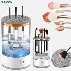 Electric Makeup Brush Cleaner Rechargeable Automatic Spinning Makeup Brush Cleaner and Dryer Makeup Brush Rotary Cleaning Device