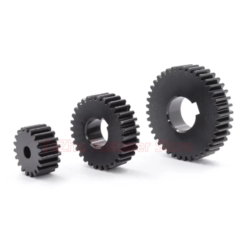 1 قطعة 1 متر حفز والعتاد 1 وحدة 50 الأسنان-150 الأسنان 45 #   الصلب والعتاد الميكانيكية ناقل الحركة أسطواني حفز التروس Keyway تتحمل 10-25mm