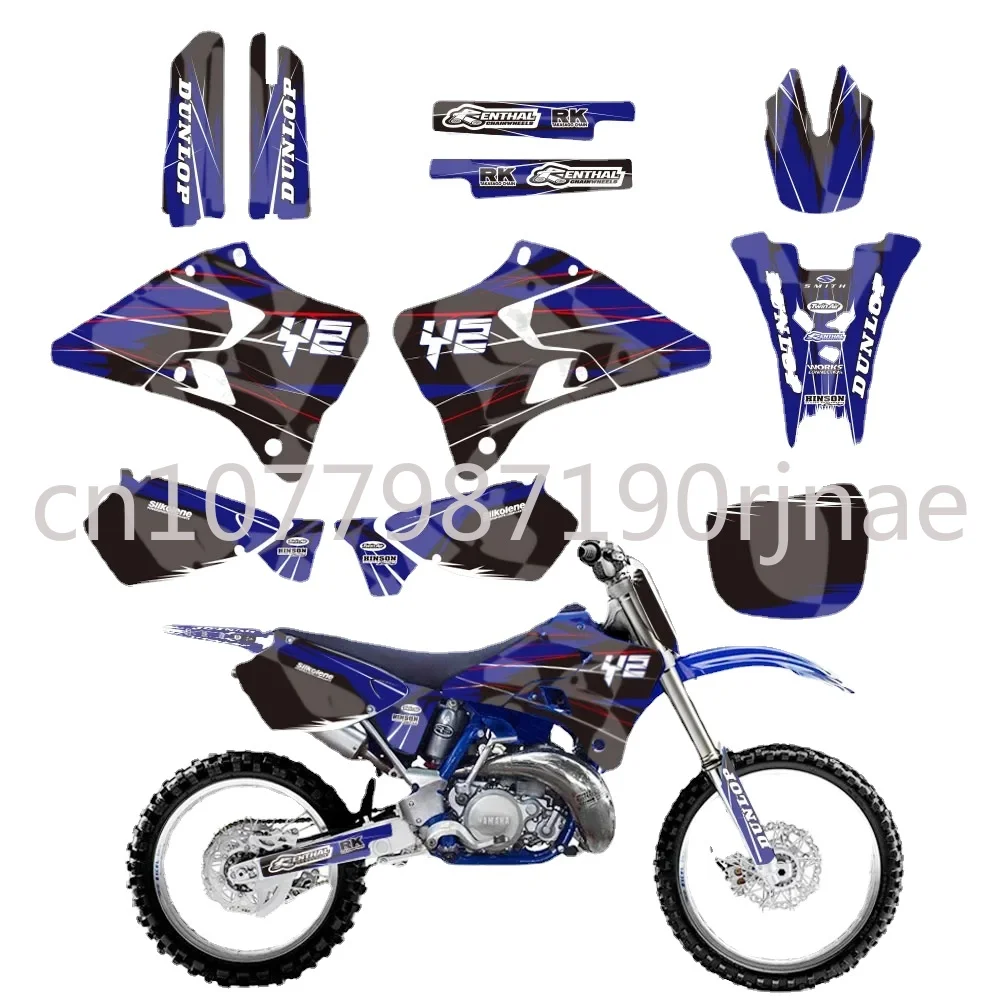 

Мотоциклетный новый стиль КОМАНДА ГРАФИКА фоны наклейки Наборы для Yamaha YZ125 YZ250 1996 1997 1998 1999 2000 2001