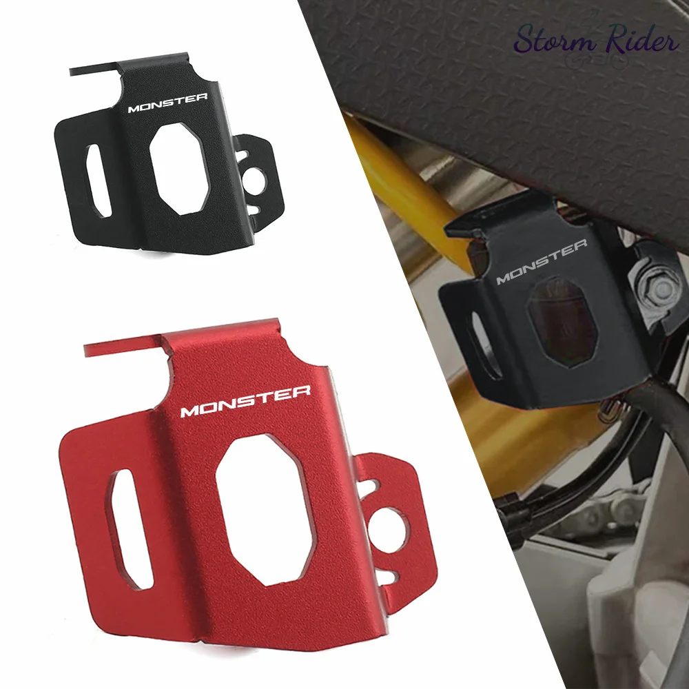 For Ducati Monster 696 821 MTS1100 Multistrada 1200S 1260 Rear Brake Fluid Reservoir Cover Oil Protection Motorcycle Accessories