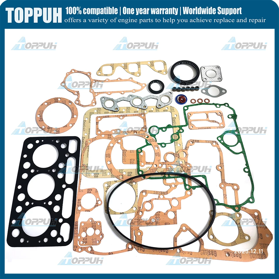 

D1101 Full Gasket Kit set for Kubota DH1101 D1101 Engine L245 L245DT L245C Tractor (graphite)