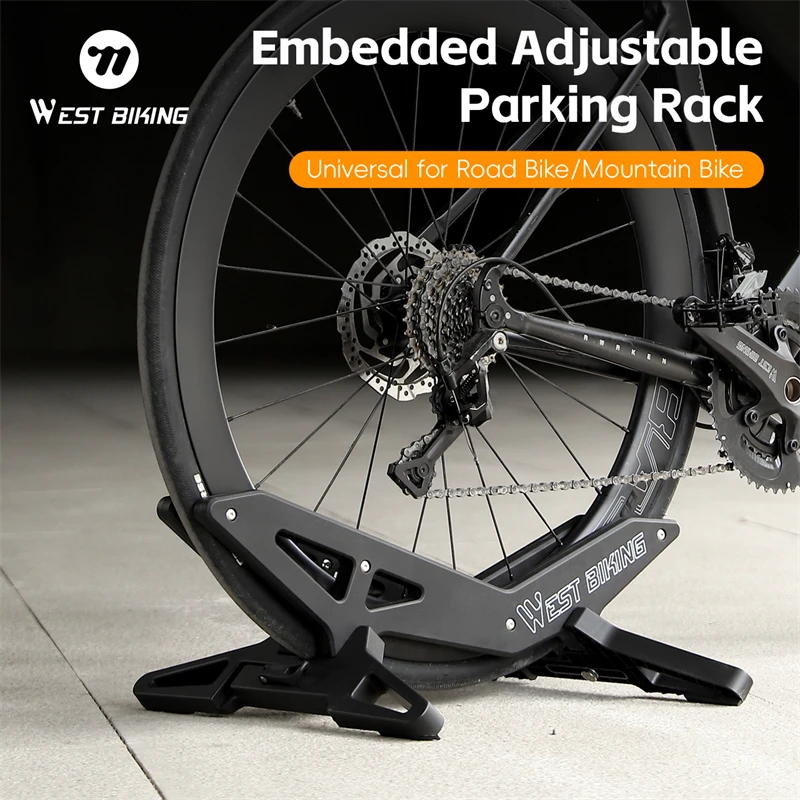 WEST BIKING Adjustable Bicycle Parking Rack Anti-Slip Portable MTB Road Bike Indoor Storage Display Stand Bike Accessories