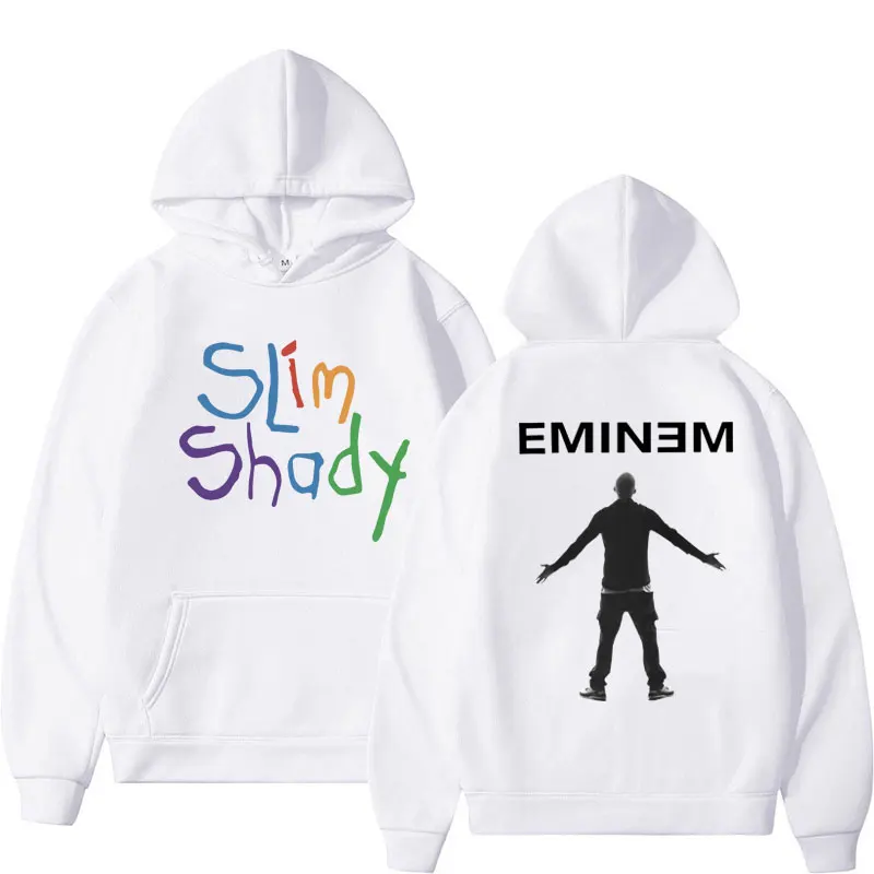 

Rapper Eminem Slim Shady Fashion Hoodie Men Women Hip Hop Style Vintage Style Warm Sweatshirt Oversized Streetwear Male Hoodies