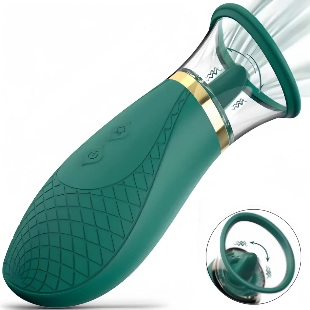 Clitoral Sucking Vibrator with 9 Lick and 3 Suction Mode Quick Orgasm Clit Tongue Stimulator Nipples MassagerSex Toys for Women