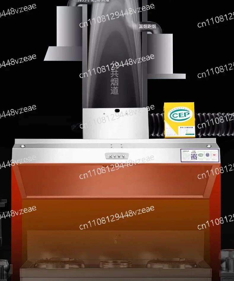 for Restaurant Commercial Kitchen Use 220V Powerful Direct Venting Range Hood