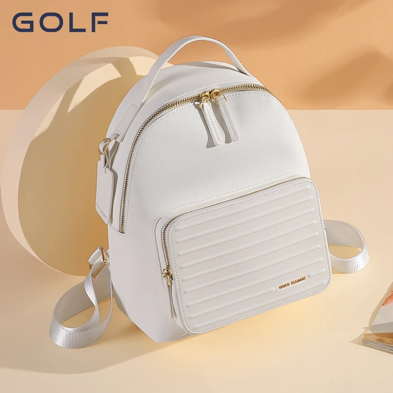 GOLF Backpack Women's Fashion Simple Small Backpack Solid Color Versatile Cute Mini Bag Student Bag Large capacity backpack