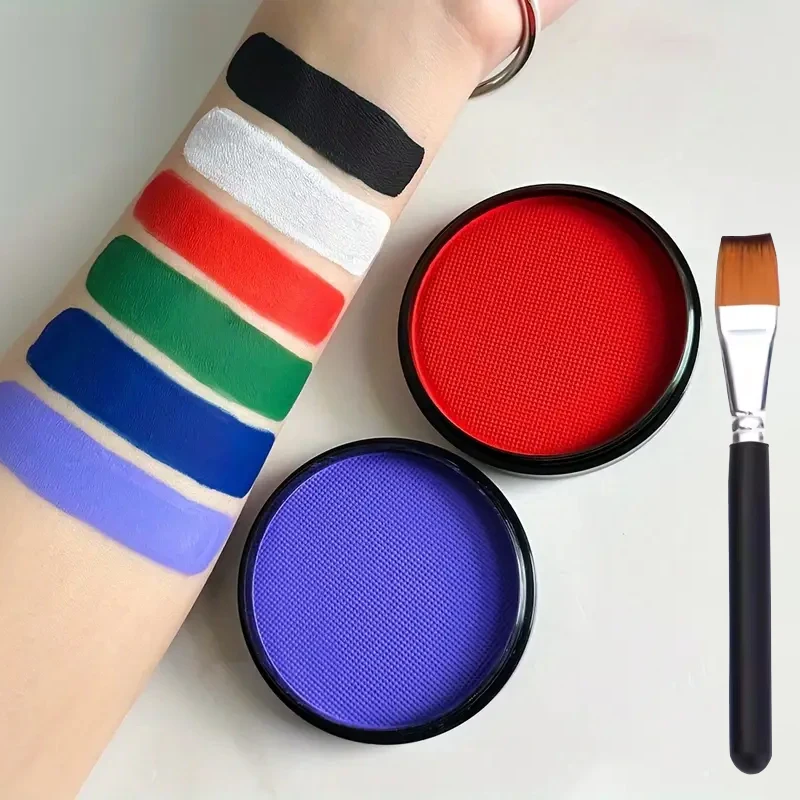 30 جرام ماء أحادي اللون لوحة رسم على جسم الوجه طقم تأثيري وهالوين طلاء الوجه وطلاء الجسم ماكياج للمرحلة والكرنفال والحفلات