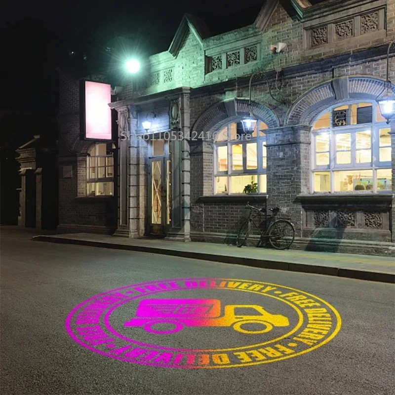 80W Waterproof Gobo Projector, Custom Logo Projection Light – Rotatable Outdoor Advertising Door Head Projector