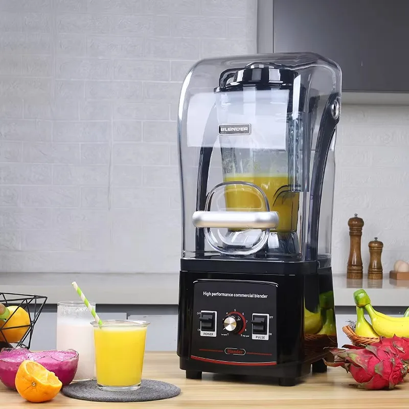 Airo Industrial Heavy Duty Commercial Blender with Soundproof Cover High Performance Variable Speed Mixer