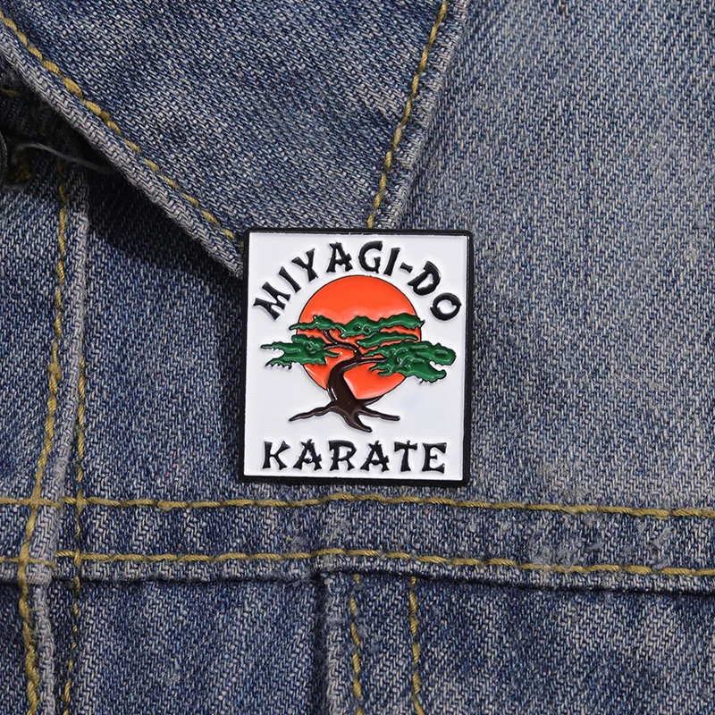 Miyagi-Do Karate Enamel Pins Custom Martial Arts Fan Brooches Lapel Badges Cartoon Jewelry Gift for Kids Friends