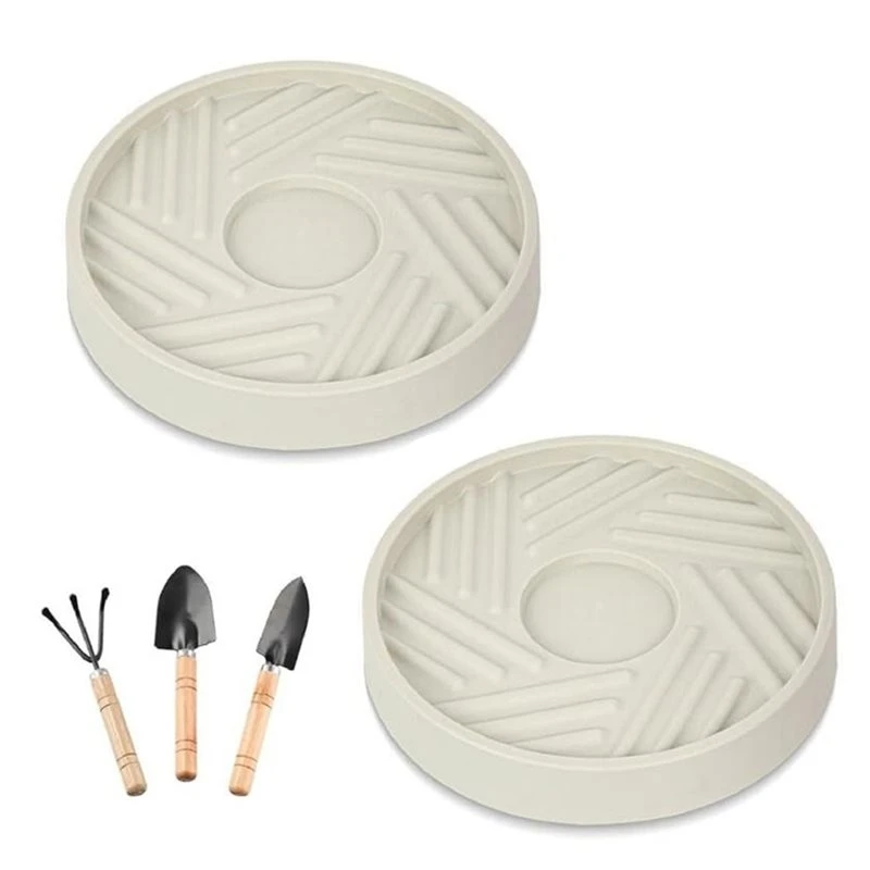 T21C Mobile Plant Tray(2-Piece) With Swivel Casters-Gardening Tools Included-Suitable For Indoor And Outdoor Potted Plants