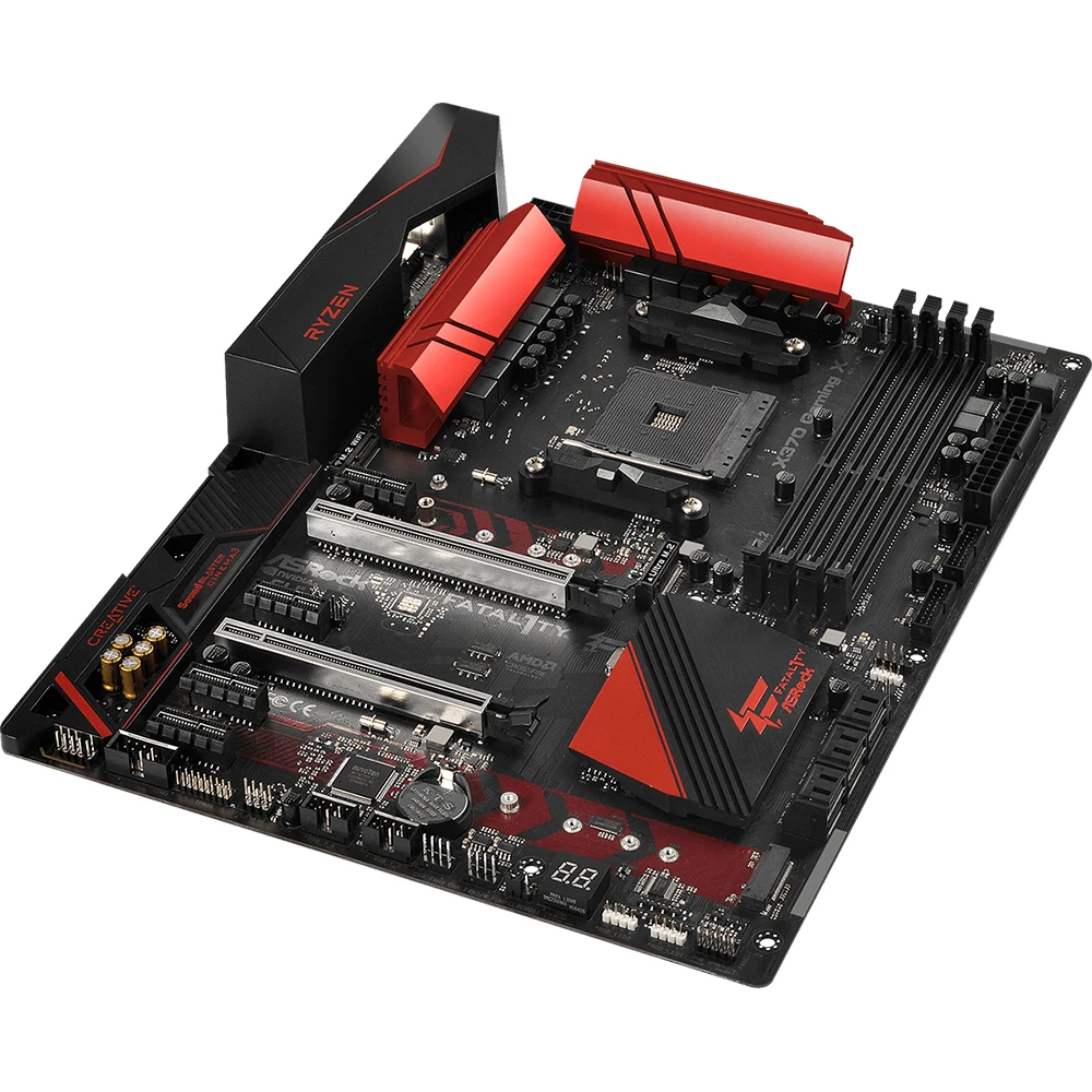 Imagem -02 - Placa-mãe Gaming x Soquete Am4 Suporta Cpu Ryzen 1700x2700 Chipconjunto Amd X370 Ddr4 32 gb Hdmi M.2 Asrock-x370