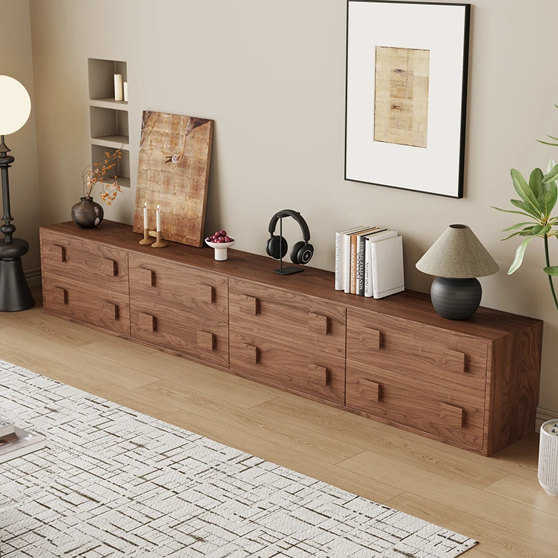 Storage Dark Brown Tv Stand Design Normal Vertical Wooden Minimalist Tv Stand Modern Nordic Mueble Para Televisor Furniture Home