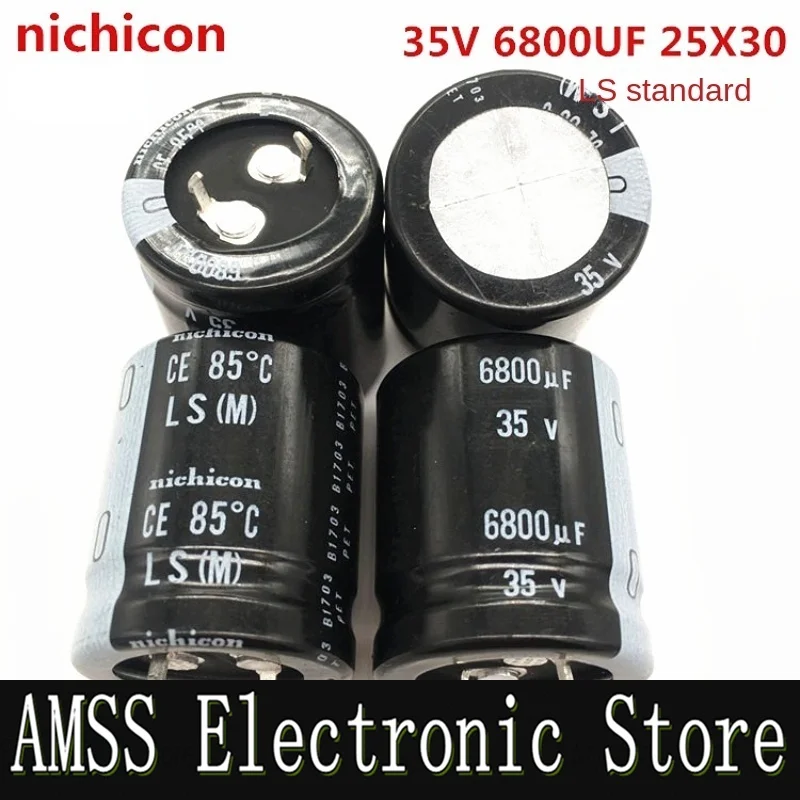 AMSS (1PCS)35V6800UF 25X30 Nichicon electrolytic capacitor 6800UF 35V 25 * 30 LS series