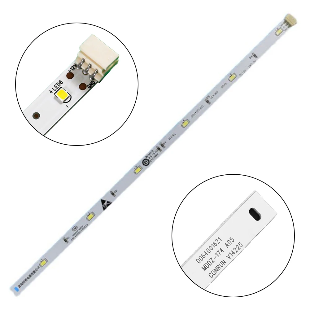 

1PC Refrigerator Lighting 0064001621 33.5*1CM 6 Per Strip 3V For Haier BCD-486WDGE 402WLDCJ Refrigerator Replacement Accessories