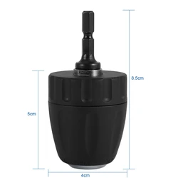 0.8-10MM Keyless Drill Chuck Conversion Tool 3/8Inch-24UNF Adapter With Hex Shank 1/4 Inch Hex Shank Quick