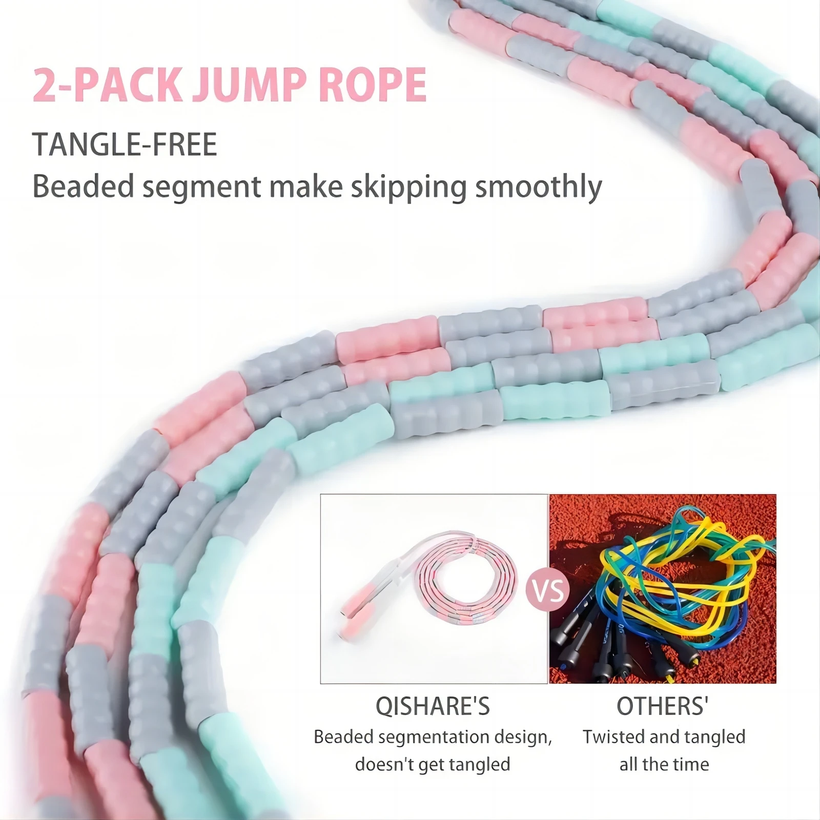 Strong Flexibility Skipping Rope Lighten Not Entangled Segmented Fitness Jump Rope Anti-Skid Unisex Jumping Training