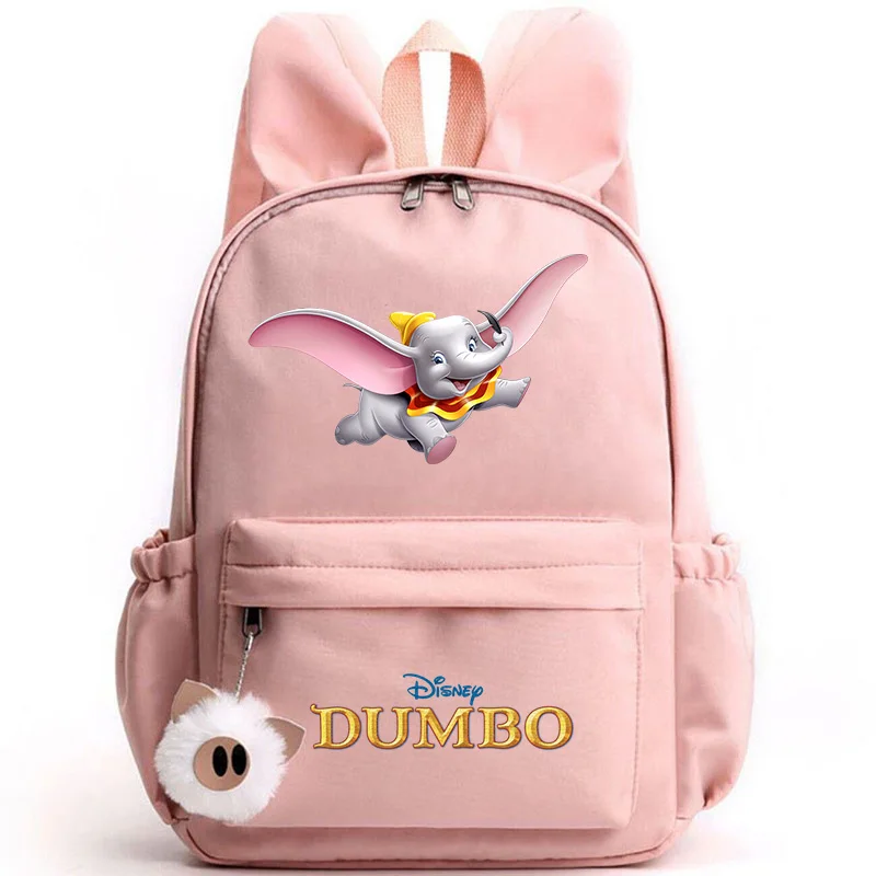 Cure Dumbo Backpack for Girl Boy Student Teenager Rucksack Women Casual Portable Laptop Travel Rabbit Ears Cute Mochila