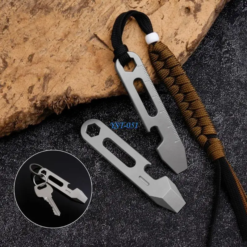 

E15A Titaniums Camping Keychain Tool Screwdriver Bottle Opener Compactly Outdoor gears