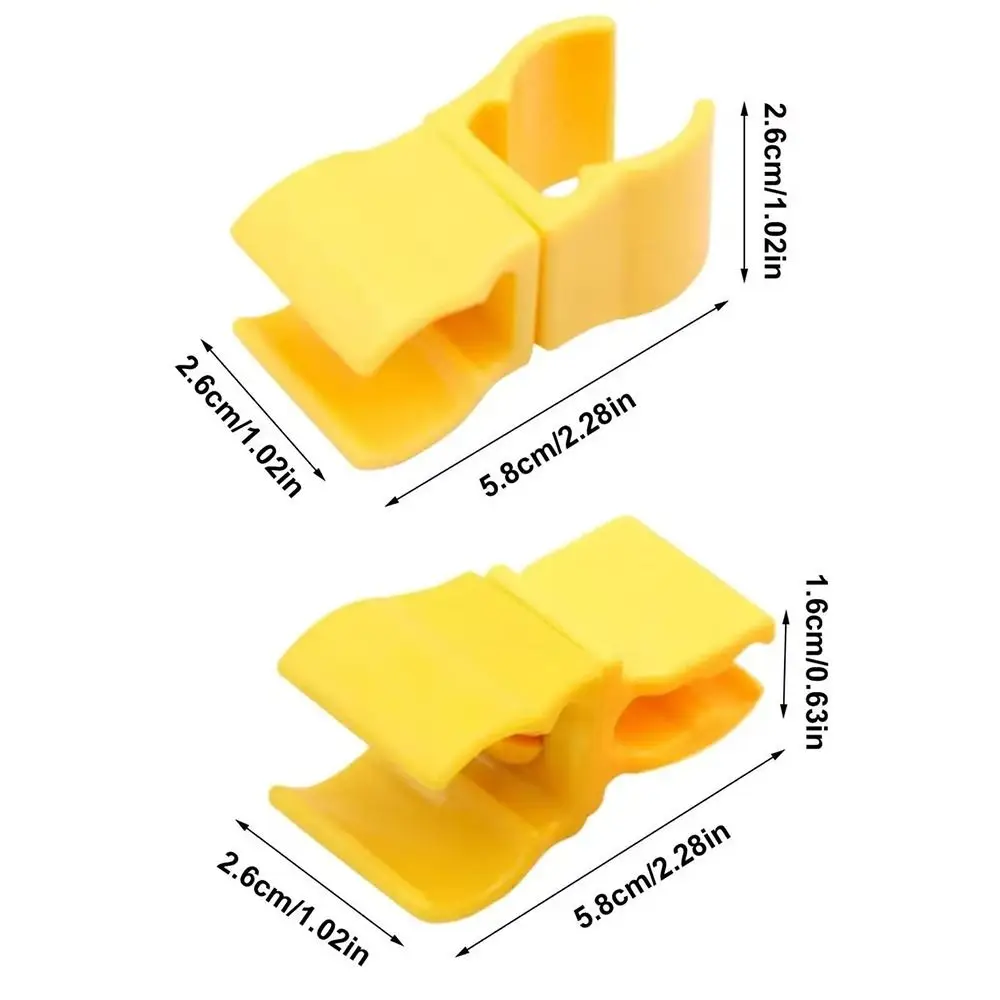 6 قطعة مشبك بلاستيكي لتدريب كرة القدم مشبك عمود العلم أصفر 360 درجة دوارة لتدريب كرة القدم مشبك عقبة متين