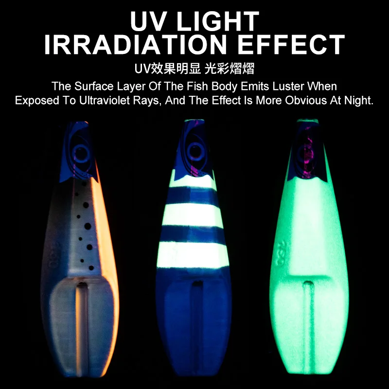 OBSESSION J136 Rock Hopper Inchiku Slider Jig Lure 60g-200g Saltwater Luminous Fishing Metal Inchiku Jigging Lure With Hook view 5